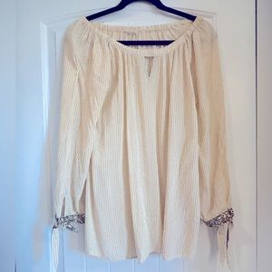 Off the shoulder top with cuff details